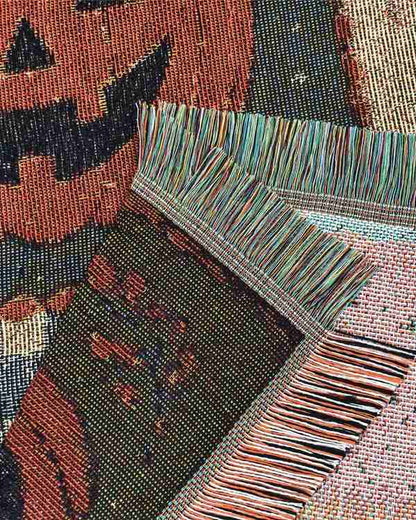 Halloween Patchwork Tapestry Throw Blanket