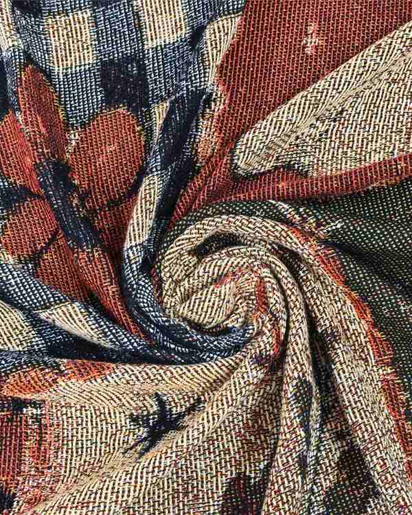 Halloween Patchwork Tapestry Throw Blanket